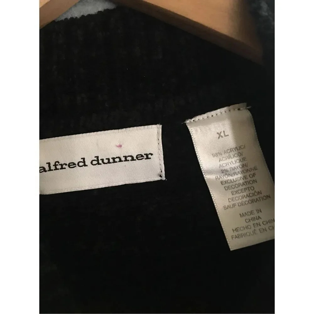 Womens Alfred Dunner Sweater Crushed Velvet Feel Colorblock Mock Neck Floral - Picture 3 of 5